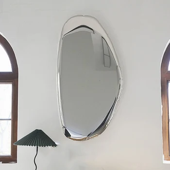 Корейското огледало за спалня, естетически антикварное огледало с неправилна форма, много луксозно антикварное украса, украса за дома, FY15XP
