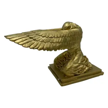 Статуята на ангел-ковчега, статуята на ангела от смола, декорация на всекидневна, спалня, стилна колекция ангели, мемориалната скулптура, златни