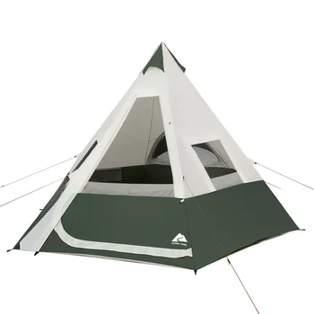 1-Стаен Палатка-вигвам с Вентилируемым Задно стъкло, Зелена Widesea Camping луна Campingmoon Туристическа екипировка Widesea Инструменти за оцеляване, Но
