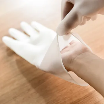 1 бр. непромокаеми ръкавици за почистване на дома, ръкавици за пране и миене на съдове с принтом, износоустойчиви гумени ръкавици