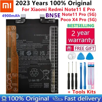 100% Оригинална Батерия BN5E За Xiaomi Redmi Note11 E Pro/Note11 Pro 5G/Poco Pro X4 Капацитет 5G Батерии за телефони Bateria