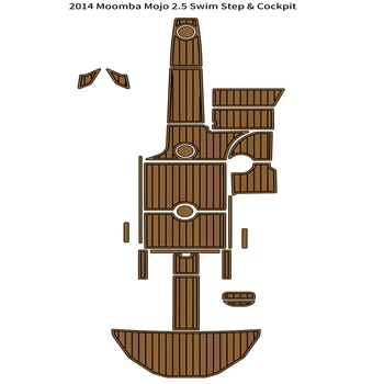 2014 Подложка за пилотската кабина Moomba Mojo 2,5 за плуване, подложка за настилката на палубата от пяна EVA, тиково дърво