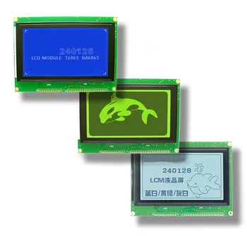 4,7 инча 34 P Паралелен COB/SMT LCD дисплей 240128A Графичен Екран на Модул RA6963 Еквалайзер Контролер 5 На 3,3 В Бяло/Синьо/Жълто-Зелено Осветление