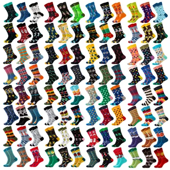 6 чифта памучни чорапи, Мъжки чорапи от Звездното Небе, Ретро-индивидуално изкуство, Чорапи с картина на Ван Гог, Чорапи с маслена Живопис, Забавни Щастливи Чорапи, Мъжки чорапи