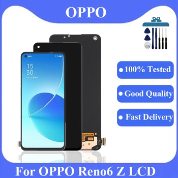 AMOLED За Oppo reno6 Z CPH2237 LCD дисплей С Сензорен Екран Дигитайзер В Събирането На Oppo reno6 Z Подмяна на LCD дисплея
