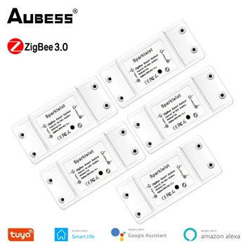 AUBESS 10A ZigBee3.0 Умен Ключа за лампата Moudle Универсален Ключ Таймер ПРИЛОЖЕНИЕ Безжично Дистанционно Управление за Работа С Алекса Google Home