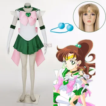 Athemis аниме Моряшка Кино Makoto/костюм за cosplay Моряшка Юпитер Супер S, изработена по поръчка, всякакви размери, качество на рокля