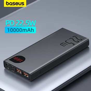 Baseus Power Bank 10000 ма с 22,5 W PD Бързо Зареждане Powerbank Преносимо Зарядно За iPhone 14 13 12 Pro Max Xiaomi