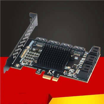 Chi a Майнинг Стойка ASM1166 SATA PCIe Адаптера 10 SATA Порта 3 на PCI Express 3,0x1 Контролер, Адаптер за разширяване Карта Допълнителна карта