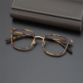 D563 рамки за оптични точки от амониев титан, очила за късогледство, за мъже и жени, художествена рамки за очила в ретро стил