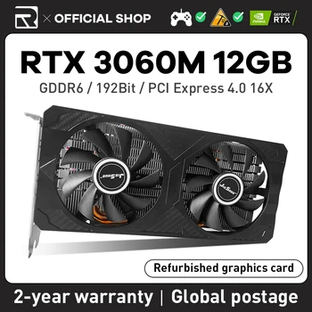 JIESHUO RTX 3060M 12G видео карта Nvidia GeForce Gaming GDDR6 Rtx 3060 M 12GB GPU Компютър 192 bit PCI Express X16 4.0