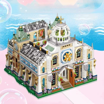 LOZ Сватбена църковна архитектура, декорация от мини-частици, играчки за сглобяване, подаръци за момчета и момичета за приятели
