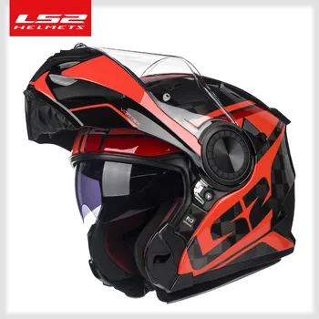 LS2 FF313 на оригиналния мотоциклет шлем от въглеродни влакна сгъваеми каски със система за защита от замъгляване Capacete Casco Moto защитна шапка за мотокрос