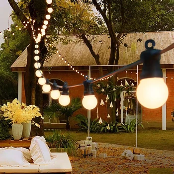 Led глобус венец двор външна венец IP45 кемпинговый лампа Бял калъф крушки венец празнична украса за сватба