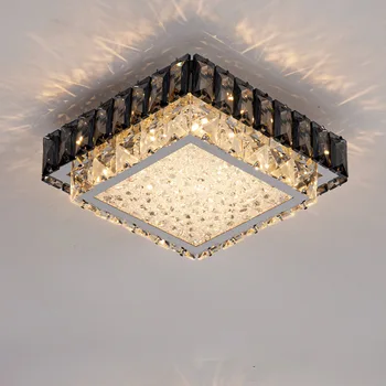 Led лампа с кристали Луксозни квадратни лампи за преминаването на Верандата Стълбище коридор тавана лампа