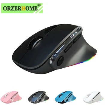 ORZERHOME Вертикална детска безжична мишка Bluetooth Акумулаторна RGB Ергономична мишка Type c за преносим компютър Двухрежимные на мишката