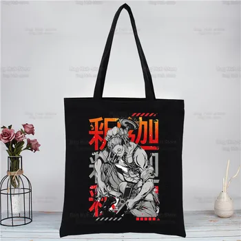 Record Of Ragnarok Буда Manga Холщовая пазарска чанта, дамска чанта за момичета, еко чанти през рамо със стил харадзюку, директна доставка
