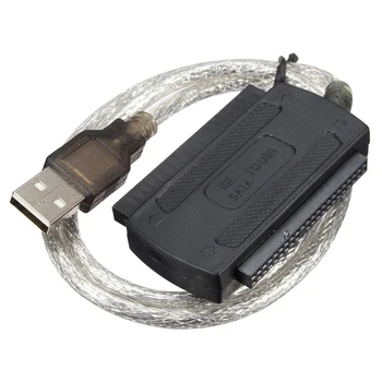 USB 2.0 plug към IDE SATA адаптор Кабел Конвертор Твърд диск, Кабел-адаптер за КОМПЮТЪР за 2.5 