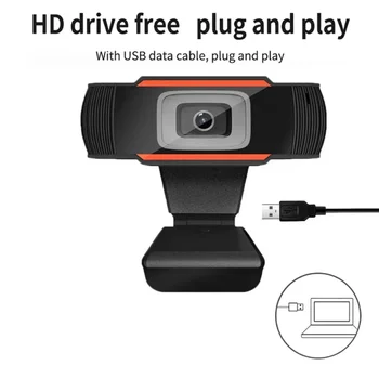 USB PC Компютърна уеб камера Full HD 1080P/720P Дигитална компютърна камера за КОМПЮТЪР, уеб-камера с микрофон за лаптоп, настолна завъртане на камерата