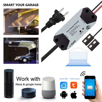 WiFi ключ интелигентен контролер за отваряне на гаражни врати Работи с Алекса Echo Google Home SmartLife/Sasha Control APP Hub не се изисква