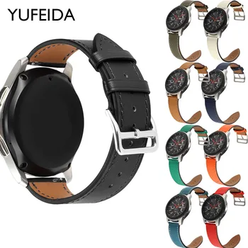 YUFEIDA Кожена Каишка за часовник Samsung Galaxy Watch 5/pro/4/класически Каишка За Часа и 20 мм и 22 мм Кожен Спортен Гривна
