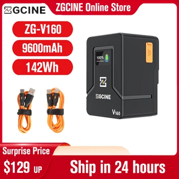 ZGCINE DIANA-V160 батерия с V-Образно затваряне на литиева батерия с V-Образен ключ за преносими батерии Type-C USB Micro за фотоапарати, смартфони, лаптопи