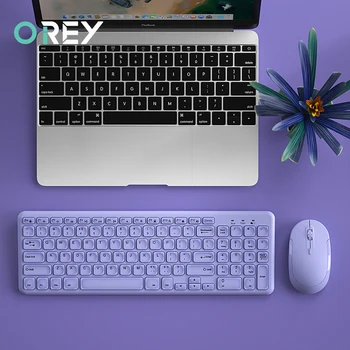 Безжична клавиатура и 2.4 G комбинирана преносим детска клавиатура Slient Mini Keyboard комплекти мишки за лаптоп Macbook PC Gamer Computer