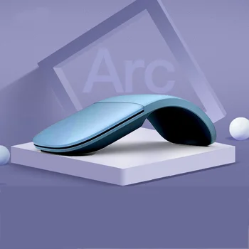 Безжична мишка Bluetooth 4.0 с резолюция 1600 точки на инч, сгъваема Arc Touch Mause, сгъваеми тънки мишката без звук за лаптоп Surface Mac, офис КОМПЮТЪР