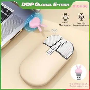Беззвучная акумулаторна компютърна мишка, зареждане, двухрежимная тънка безжична мишка, офис домашна безжична мишка с 2.4 g Usb за таблет, лаптоп