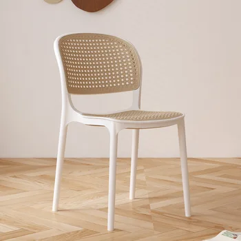 Бял стол за заведение от ратан, кухненски плот в скандинавски стил, трапезни столове, гардероб, мебели за всекидневна