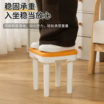 В детската столче може да се съхранява нескользящий столче, детска пластмасова детска cartoony скандинавски столче за смяна на на обувките