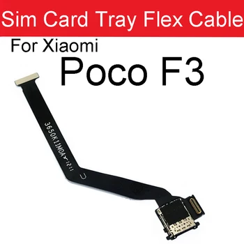 Високо качество за Xiaomi Mi Poco F3, гнездо за четец на sim-карти, гъвкави кабели, LCD дисплей, дънна платка, по-дълги детайли flex кабел