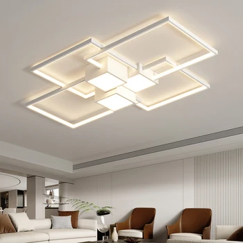 Геометрични полилеи за всекидневната, модерен минималистичен, с комплект за цялата къща, комбинираната led таван осветление за всекидневната