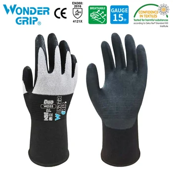 Градински работни ръкавици, найлонови микроволоконные дишащи работни ръкавици, 15 калибър, предпазни работни ръкавици