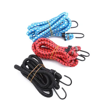 Еластичен бънджи кабел, куки, велосипедна въже, ремък за багажник на покрива, фиксирана кука, еластична гумена багажная въже
