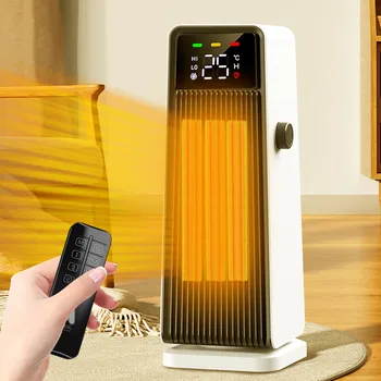 Електрически нагревател 1500 Вата, преносим настолна вентилаторна печка, керамичен PTC нагревател, вентилатор за топъл въздух, машина за отопление на дома в стаята на зимата