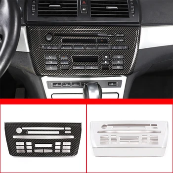 За BMW X3 E83 2006-2010, ABS, карбоновая автомобили бутон на централното управление, климатик, на капака на CD-панел, стикери, декорация, аксесоар за интериора