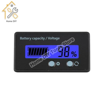 Индикатор за капацитет литиева батерия 6-73 LCD дисплей Киселинно-оловен индикатор капацитет литиева батерия Волтметър тестер за напрежение