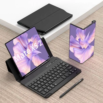 Калъф-клавиатура с магнитна кожена поставка) GKK за Huawei Капитан Xs 2 с капацитивна писалка, безжична клавиатура Bluetooth за Капитан Xs2