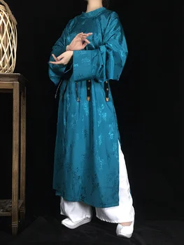 Китайските Традиционни Рокли Мандарина Hanfu Robe Уин-чун Кунг-фу Униформи Плътен С Костюм За изяви С Препратка Намеса Китайски Тан