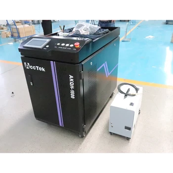 Комбинирана машина 3 в 1 Habdhold Модел AccTek 1500 W fiber лазерни машини с ЦПУ за рязане, заваряване, почистване, лазерна машина