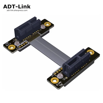 Лакът Дясното PCIe 3.0 x1-x1 конектор за връзка на кабела EMI Екраниране 8G/bps PCI-E 1x Жак Странично Card Продължавам Лентов кабел ADT