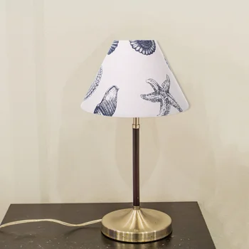 Лампион от плат във формата на мида Абажури за настолни лампи в селски стил Аксесоар за абажура Етаж лампа, аксесоари бельо