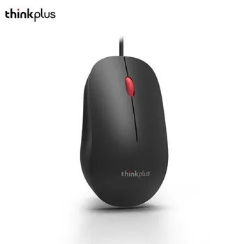 Лаптоп Lenovo Thinkplus M80 Проводна USB мишка офис малка мека мишката в една червена точка с ергономичен дизайн симетричен дизайн 1,8 м