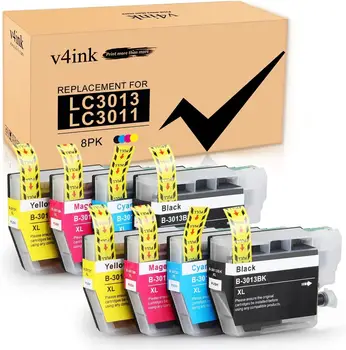 Мастилницата V4ink 8PK LC3013 за Brother LC-3011 MFC-J497DW MFC-J895DW J491DW