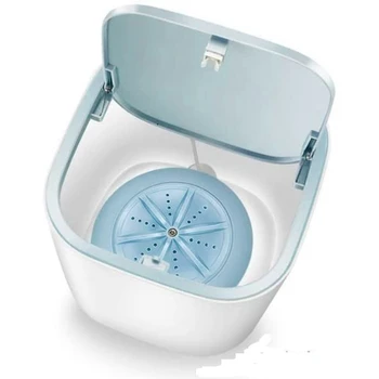 Мини електрическа перална машина Преносима USB машина за почистване на бельо, Чорапи Компактен перална машина за детски дрехи-син