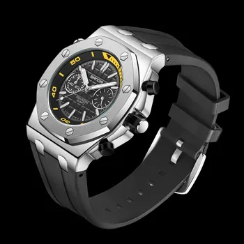 Модната марка на Biana, ръчен часовник с кварцов механизъм, мъжки ежедневни водоустойчив спортен часовник с дата, мъжки Relogio Masculino