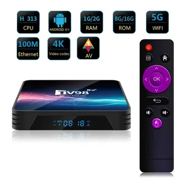 Мултимедиен плейър TV98 HDR 4K H. 265 Bluetooth Телеприставка 2,4 G /5G Двойна WiFi Android 10 Smart TV Box