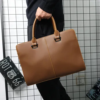 Мъжки портфейли през рамо с бизнес каишка, луксозни чанти през рамо, чанти, кожена чанта за лаптоп, модерни нови мъжки чанти стил ретро