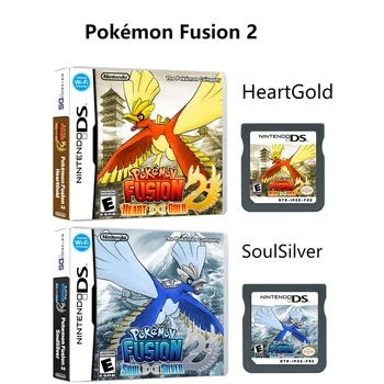 Нова Игра Касета за Ds конзола за Игри Покемон Fusion 2 Heartgold Soulsilver с Кутия за Nds/3Ds/2Ds